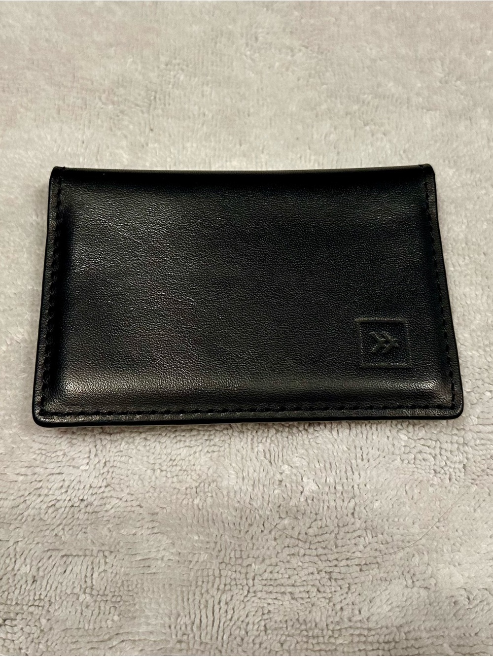 Classic Black Leather Card & Key Holder